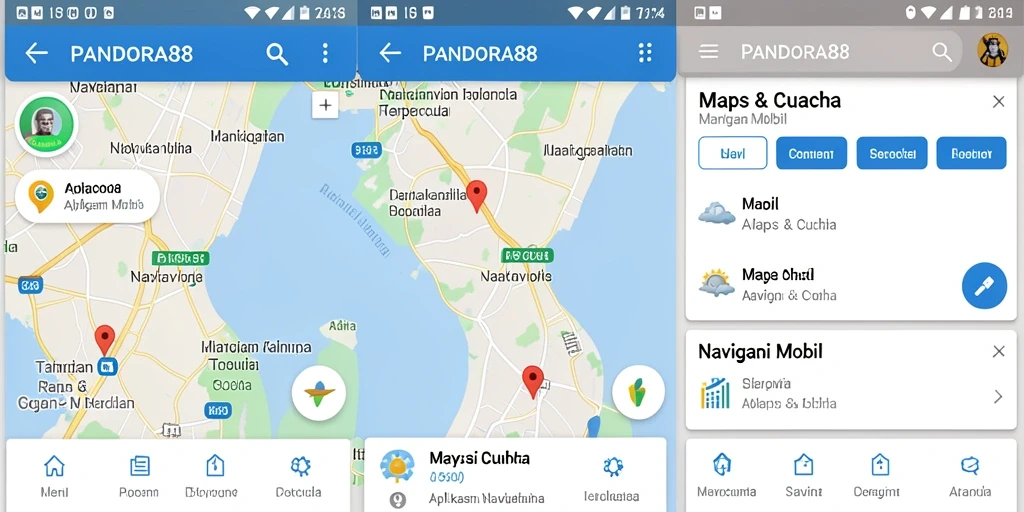 Antarmuka PANDORA88 yang sederhana dan informatif untuk Navigasi Mobil.